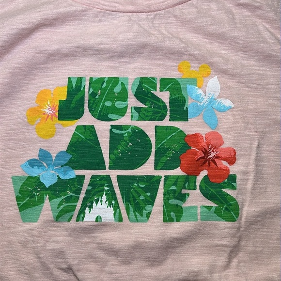 Disney Parks Women’s Just Add Waves Tropical Floral Tank Pink Size Large - Picture 4 of 4